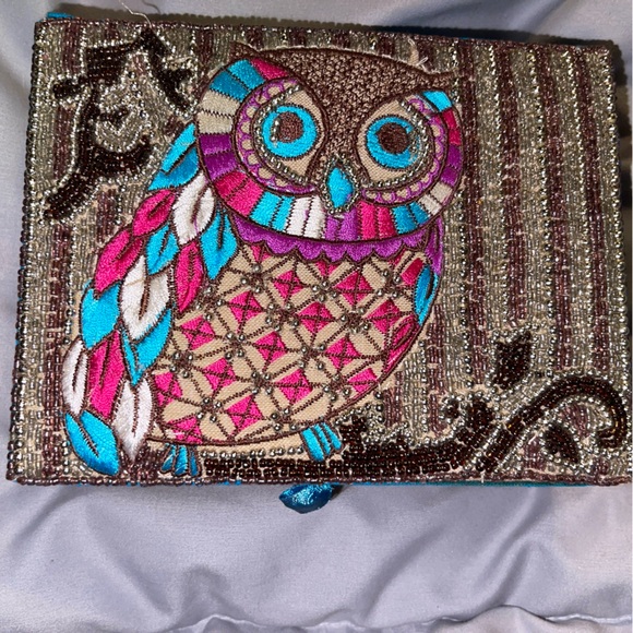 Beaded Owl Jewelry Box - Picture 1 of 3
